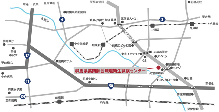 新館受付窓口のご案内図